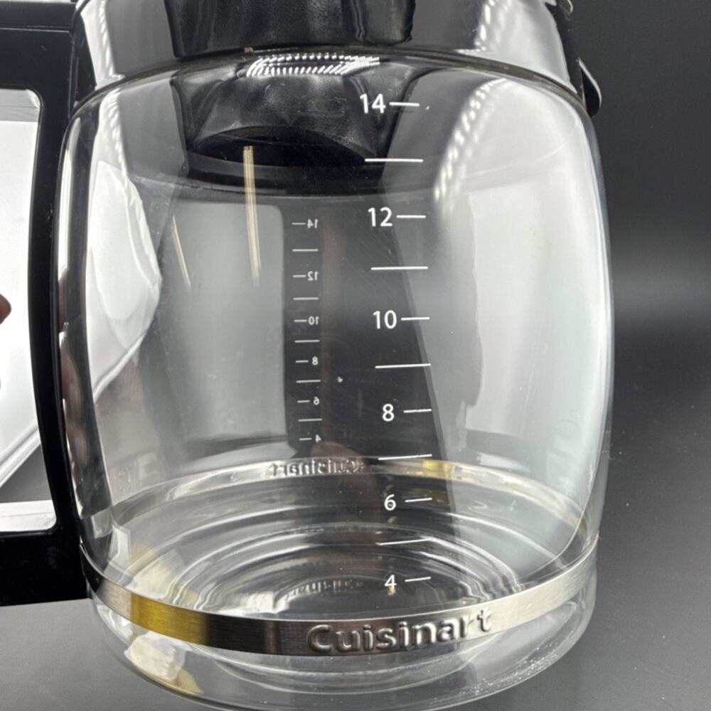 Cuisinart 14-Cup Glass Carafe Replacement Black Handle for Coffee Maker - Picture 2 of 4